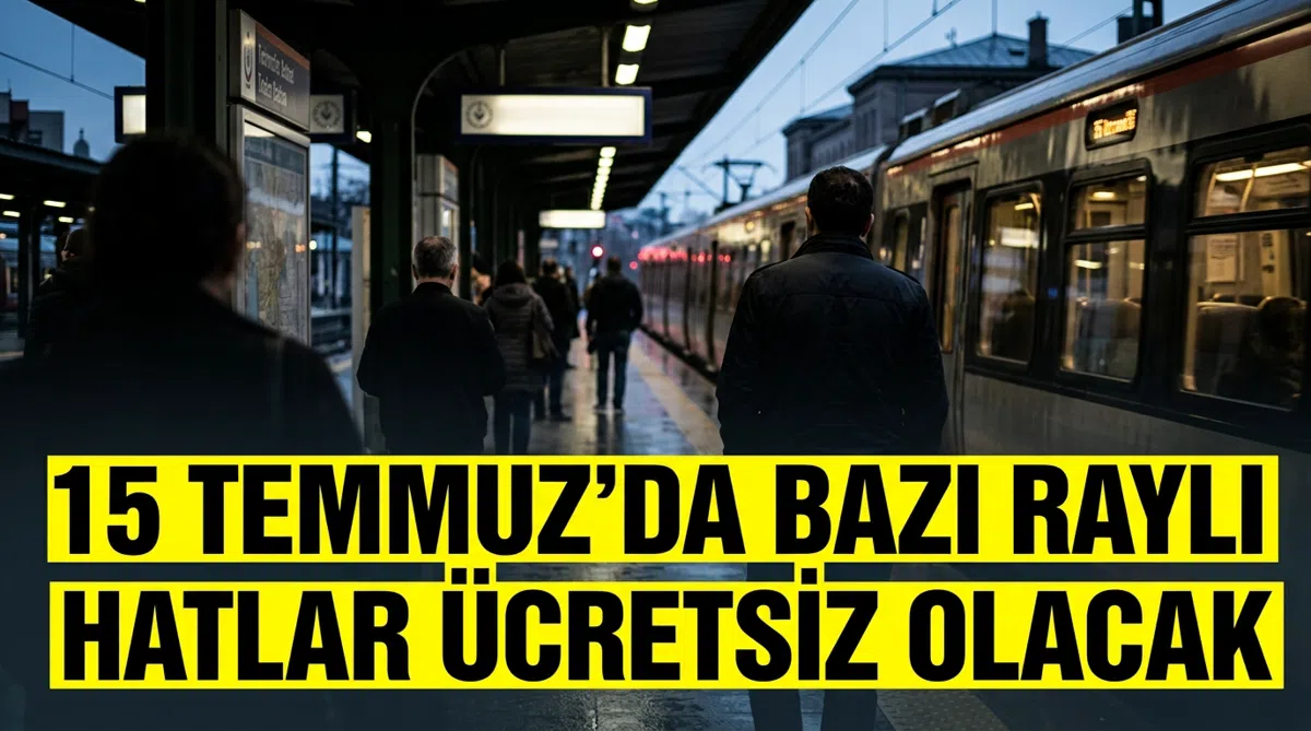 15 Temmuz'da bazı raylı hatlar ücretsiz olacak