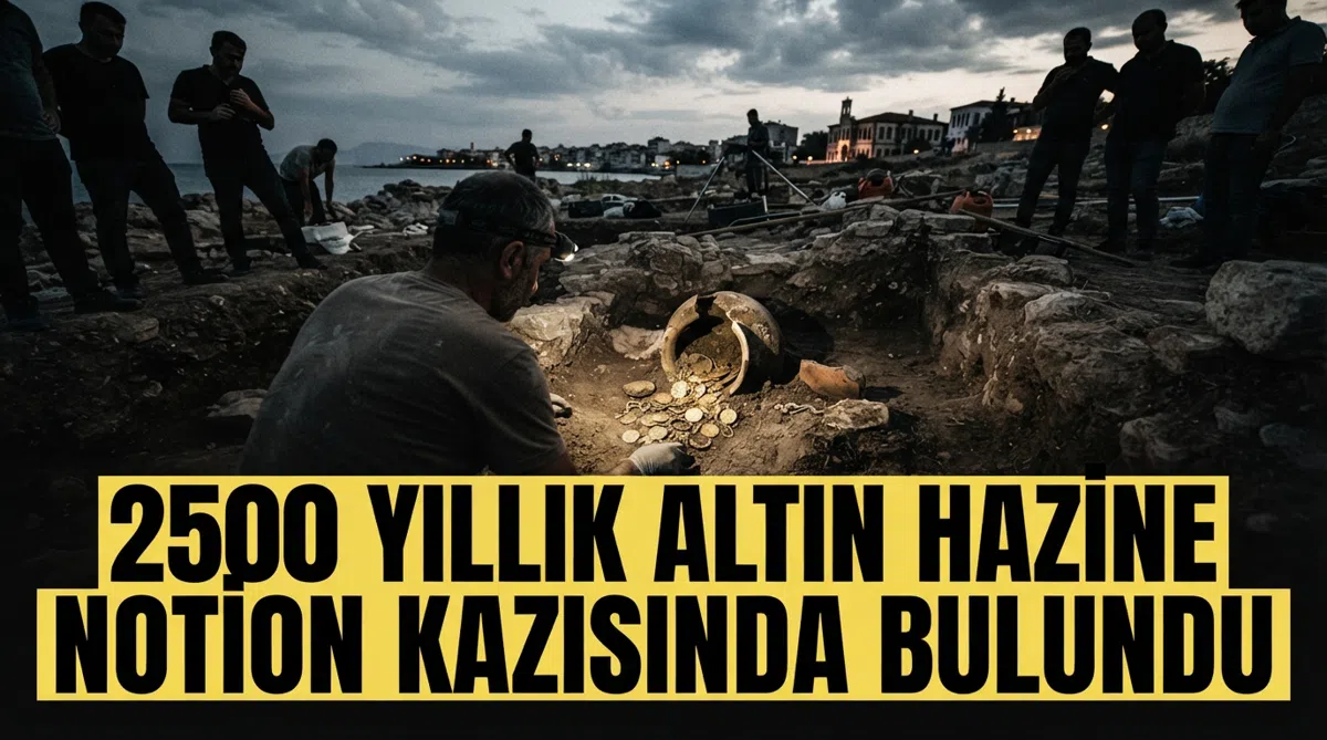 2500 yıllık altın hazine Notion kazısında bulundu