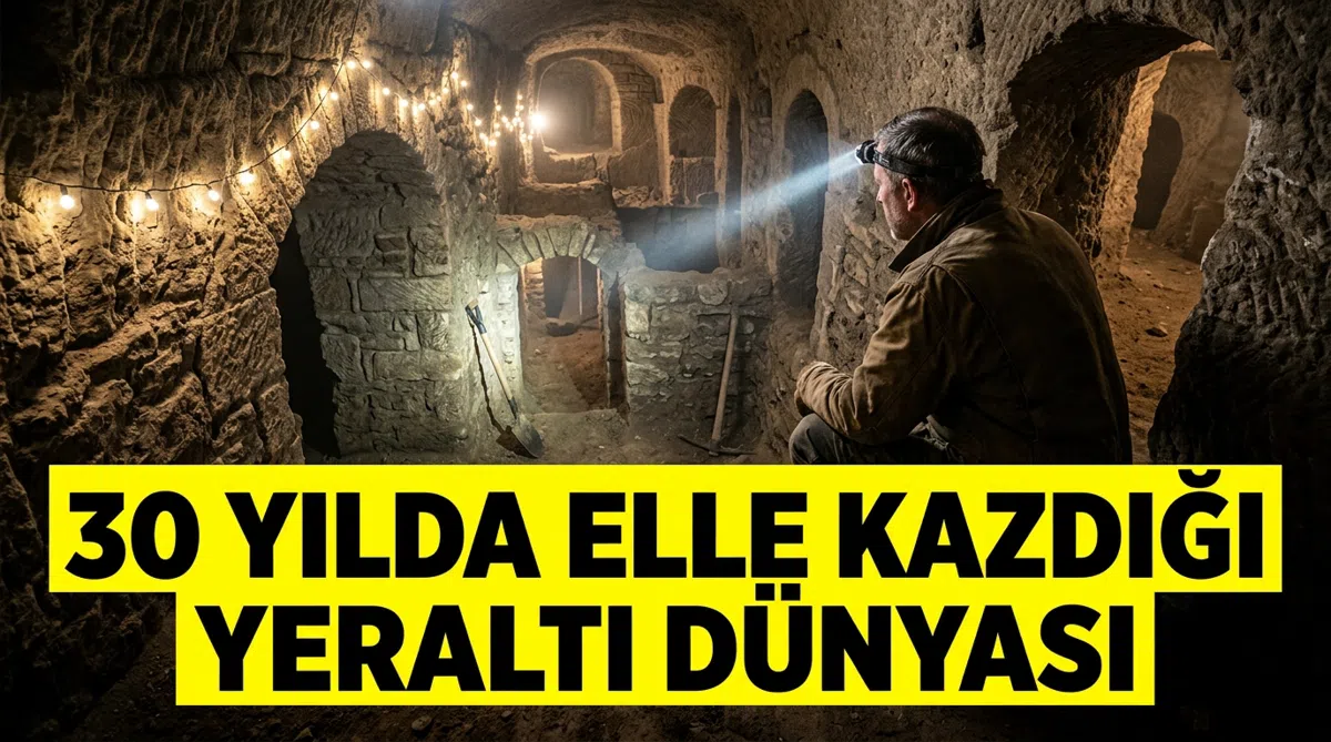 30 yılda elle kazdığı yeraltı dünyası