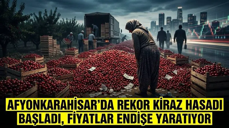 Afyonkarahisar'da Rekor Kiraz Hasadı Başladı, Fiyatlar Endişe Yaratıyor