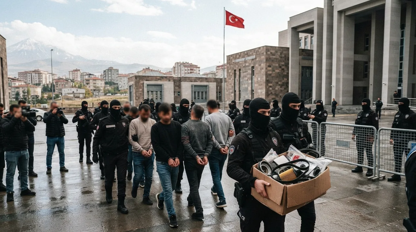 Ağrı Merkezli 7 İlde Sahte Yedek Parça Operasyonu: 5 Tutuklama