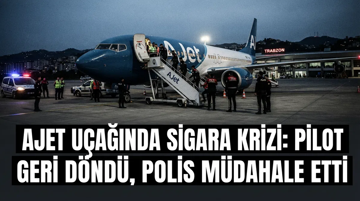 AJet Uçağında Sigara Krizi: Pilot Geri Döndü, Polis Müdahale Etti