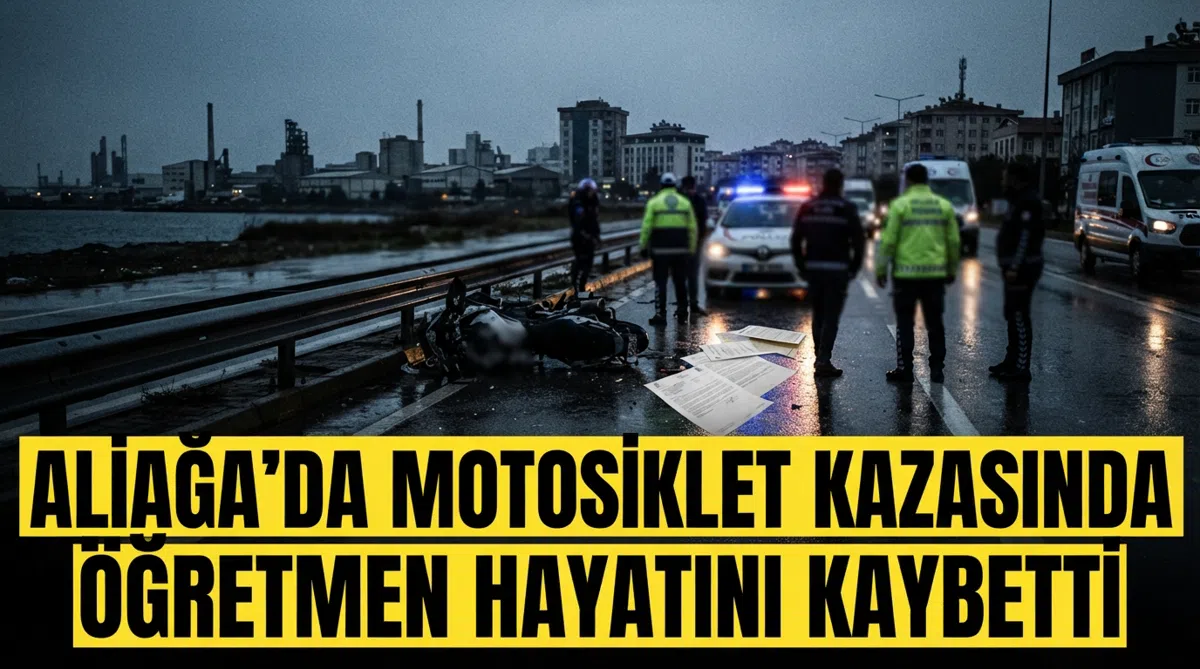 Aliağa'da motosiklet kazasında öğretmen hayatını kaybetti