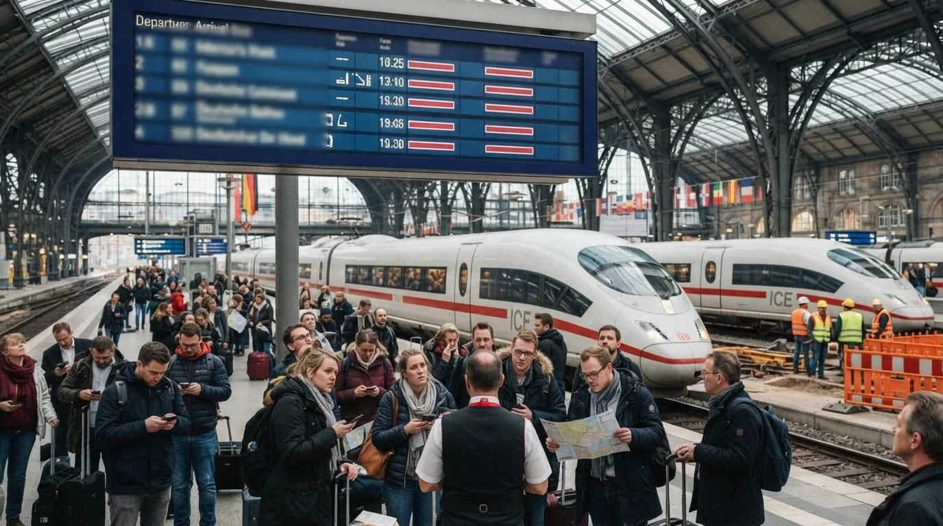 Almanya'nın Demiryolu Ağı Deutsche Bahn Yıllarca Sürecek Gecikmelerle Boğuşuyor