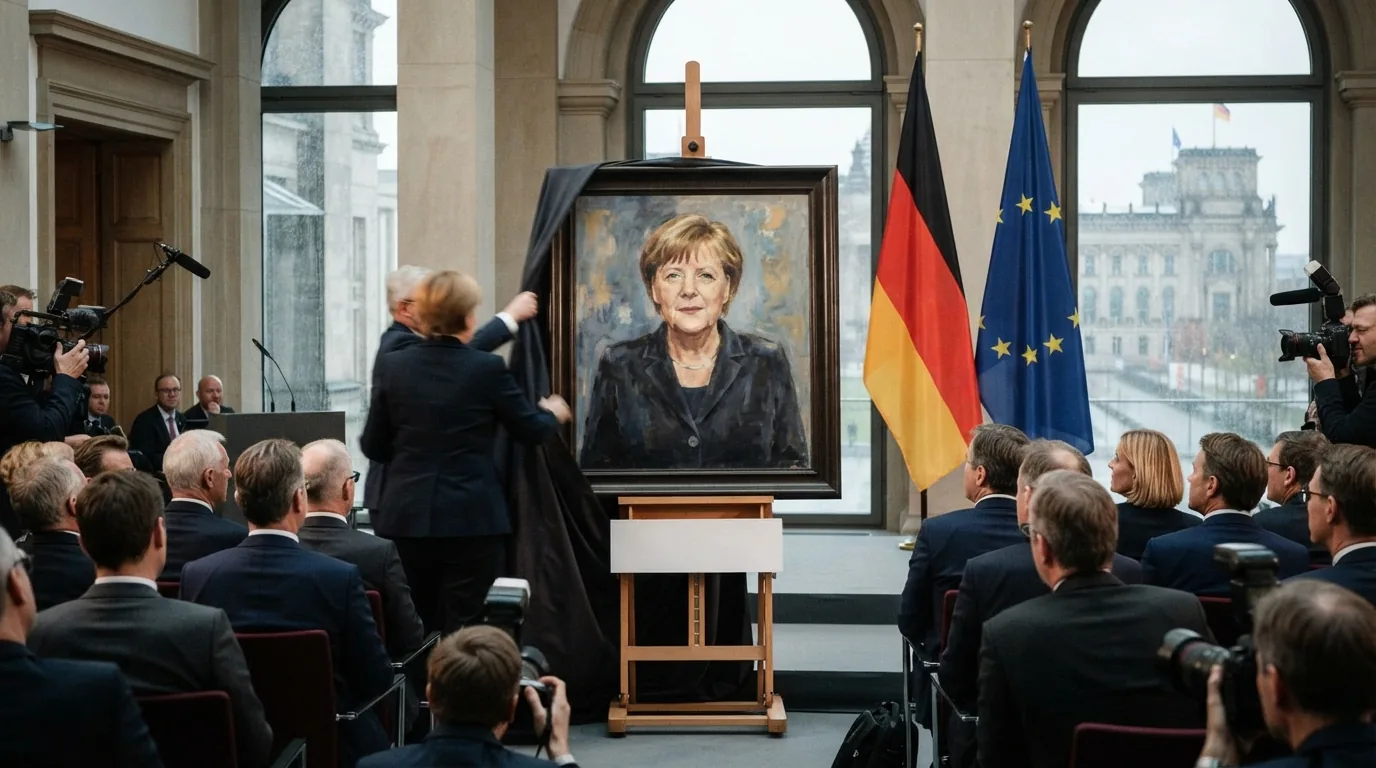 Angela Merkel'in Resmi Portresi Berlin'de Tanıtıldı