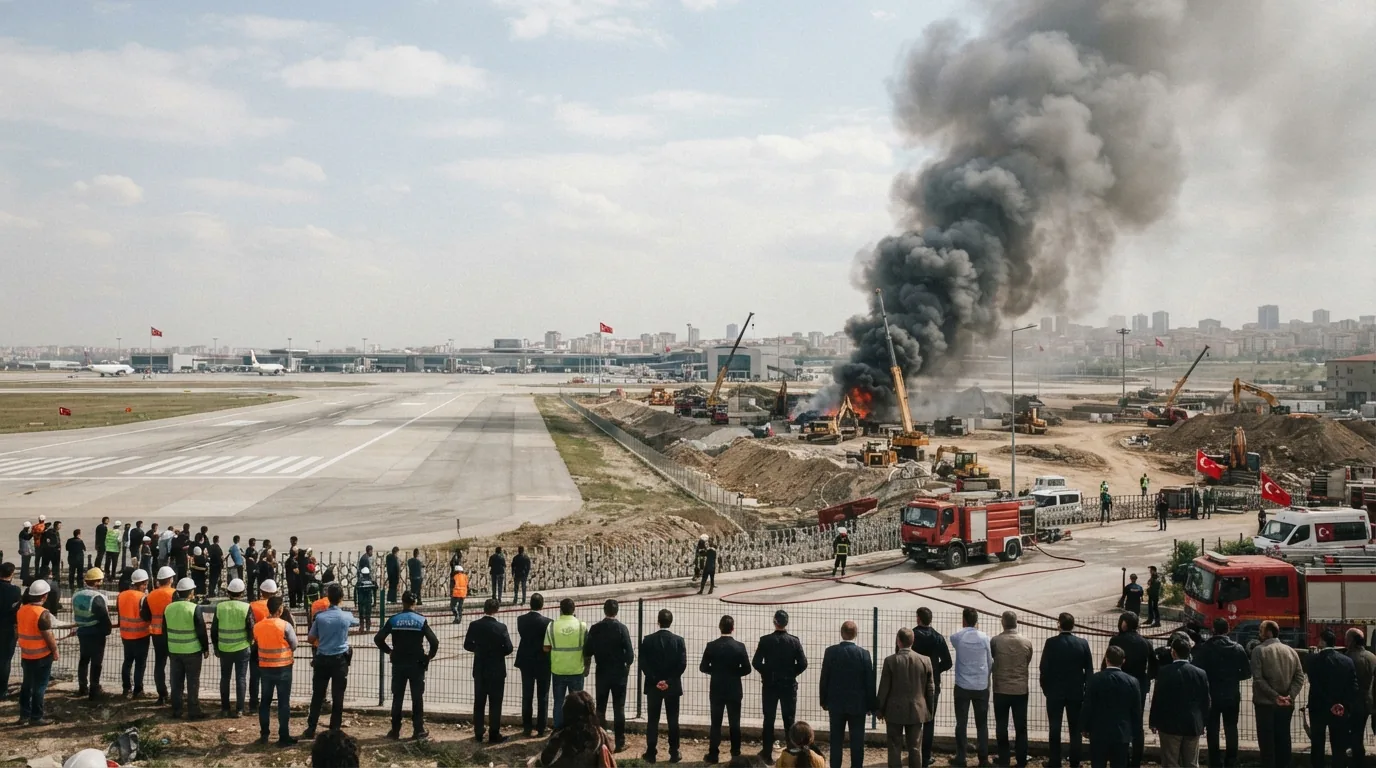Ankara Etimesgut'ta Yeni Havalimanı Projesi Yakınında Yangın