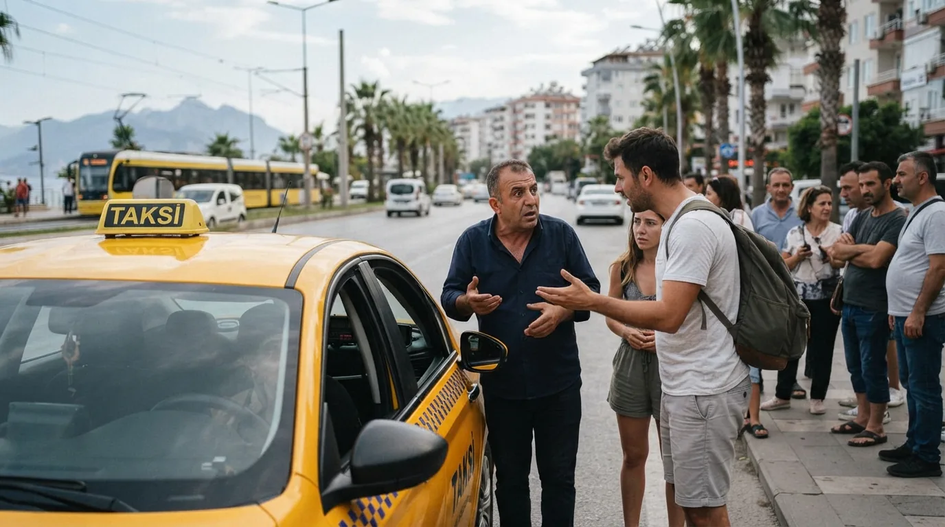Antalya'da Taksimetre Açmayan Şoföre Şok İddiası