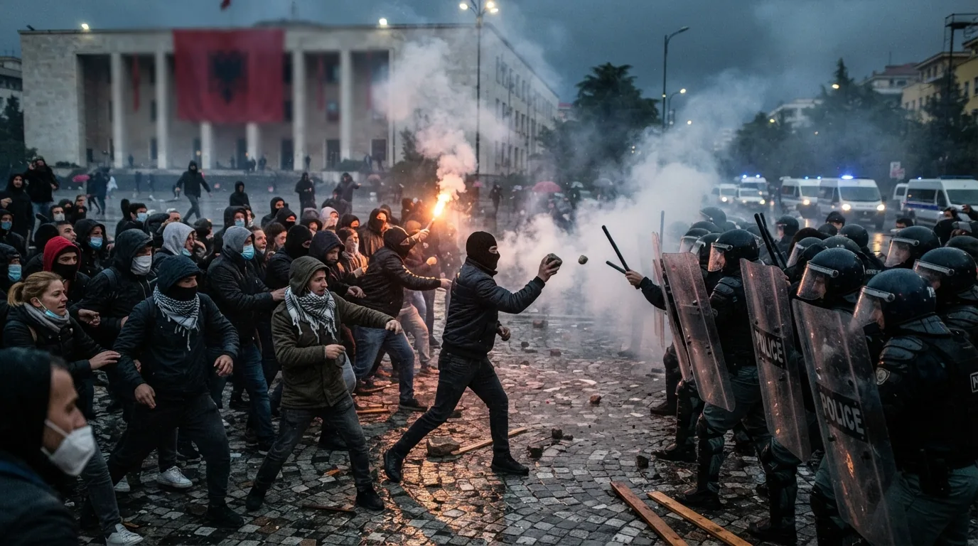 Arnavutluk'ta Hükümet Karşıtı Protestolarda Şiddetli Çatışmalar