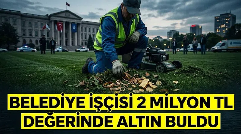 Belediye işçisi 2 milyon TL değerinde altın buldu