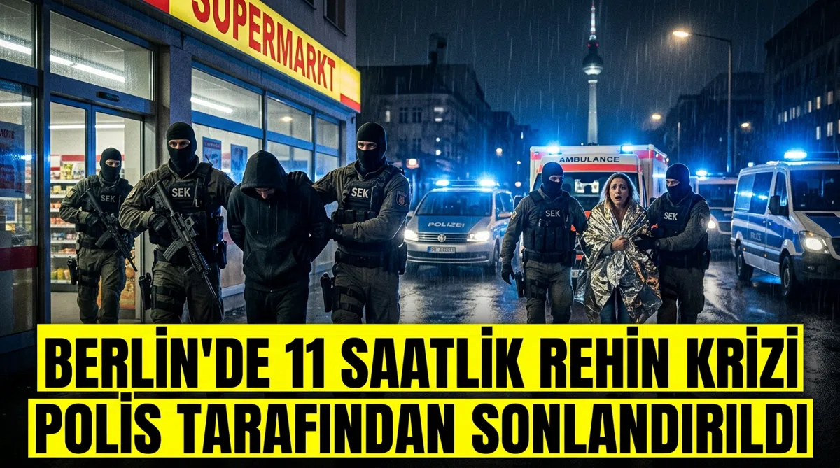 Berlin'de 11 saatlik rehin krizi polis tarafından sonlandırıldı