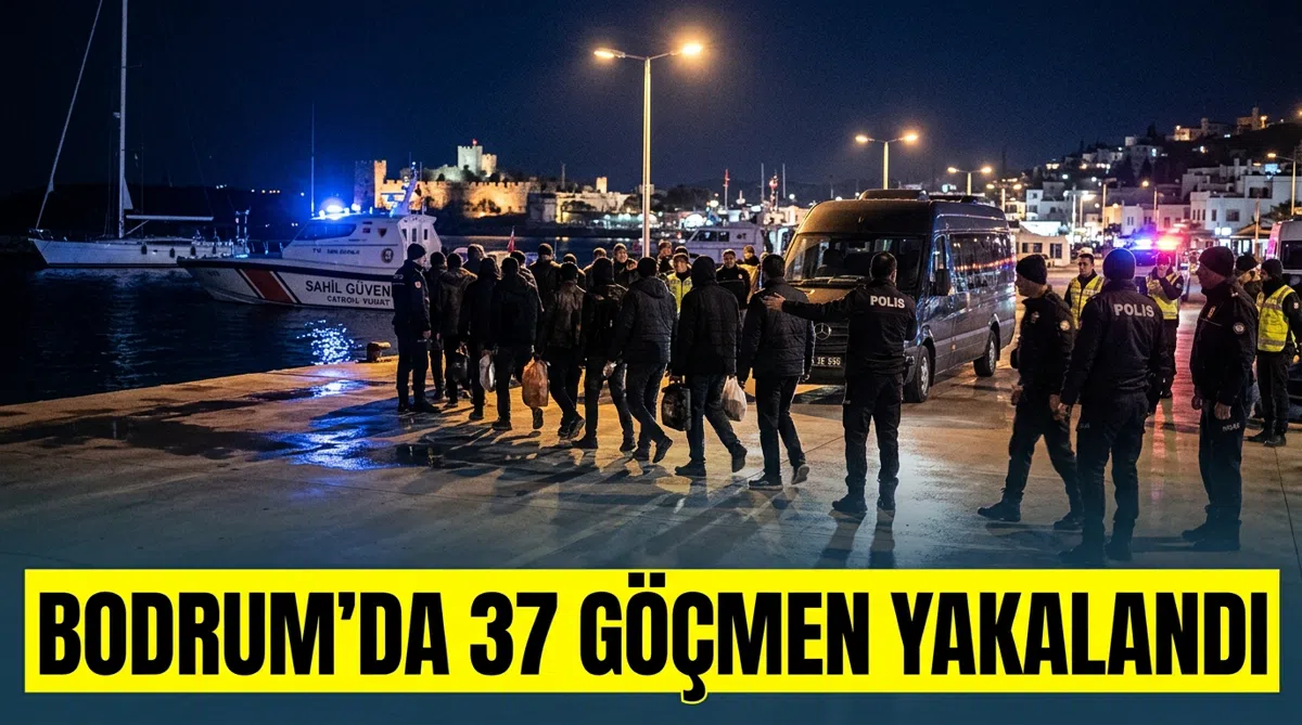 Bodrum'da 37 göçmen yakalandı