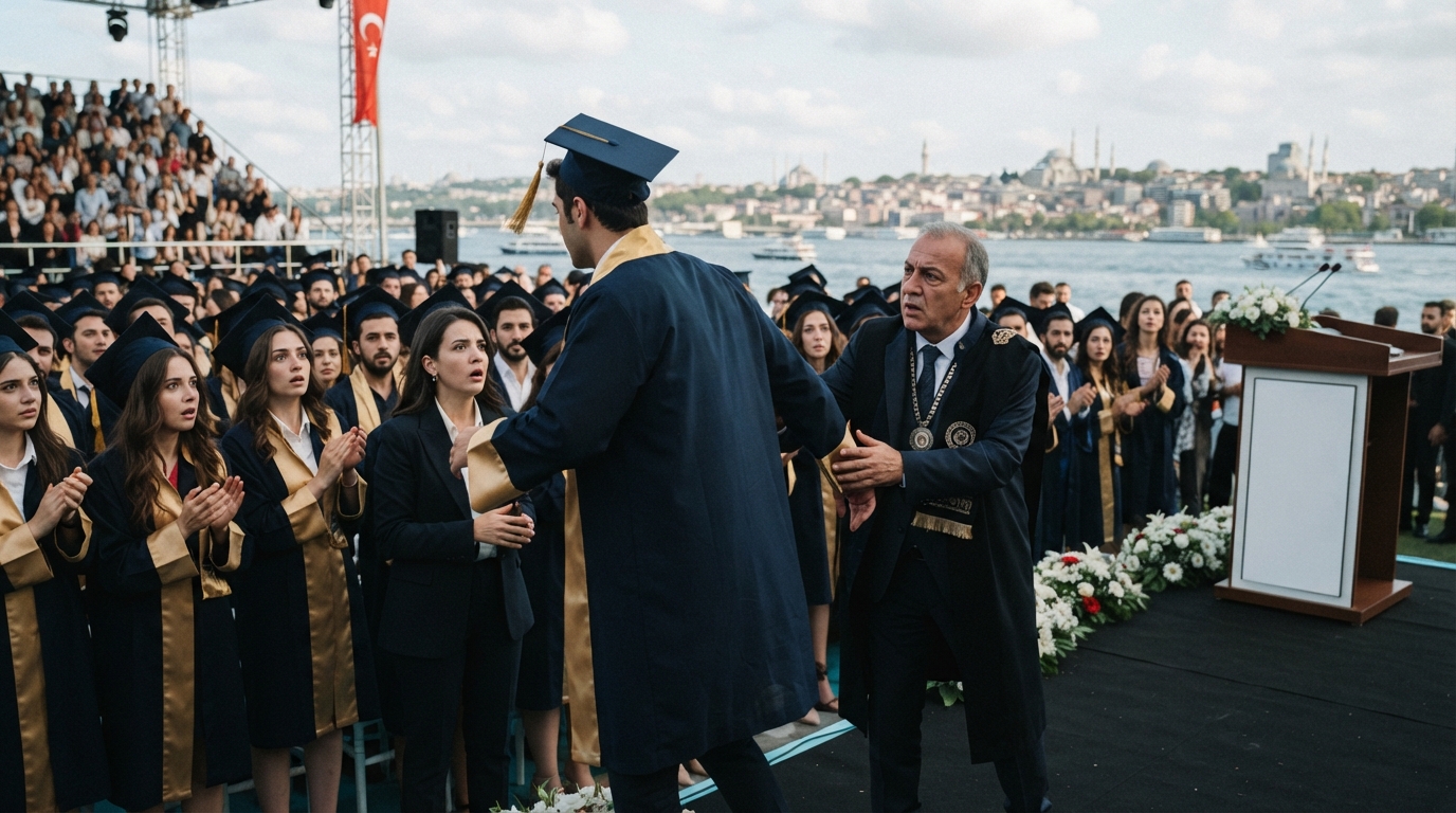 Boğaziçi Mezuniyetinde Fotoğraf Gerginliği Yaşandı