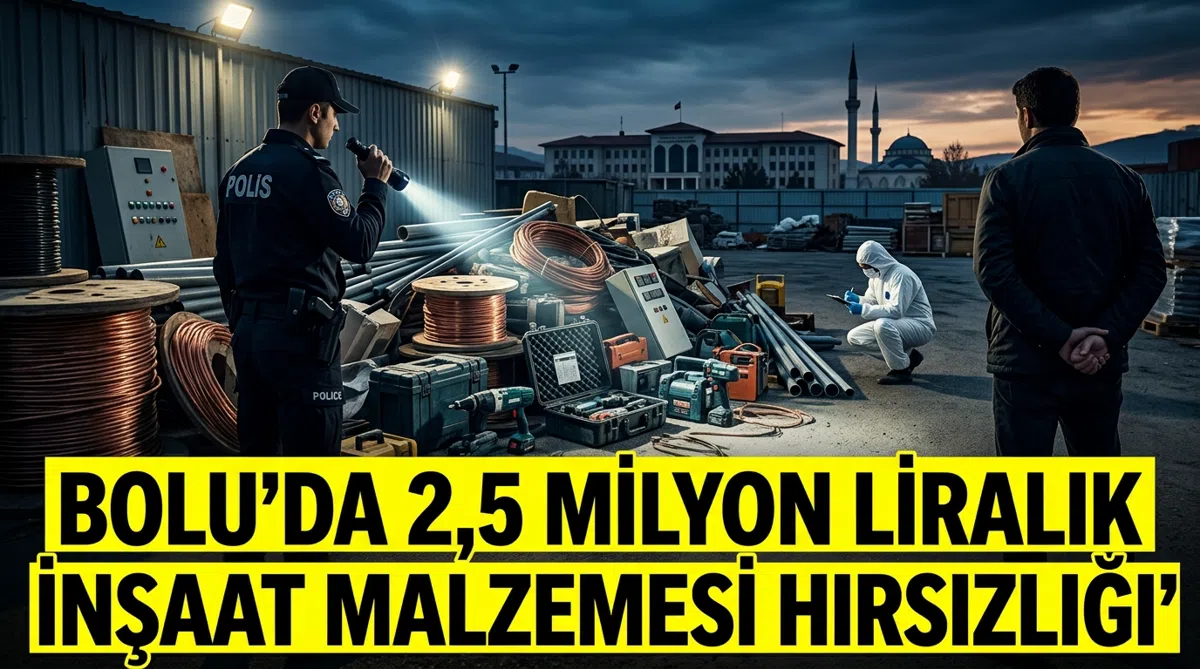 Bolu'da 2,5 milyon liralık inşaat malzemesi hırsızlığı