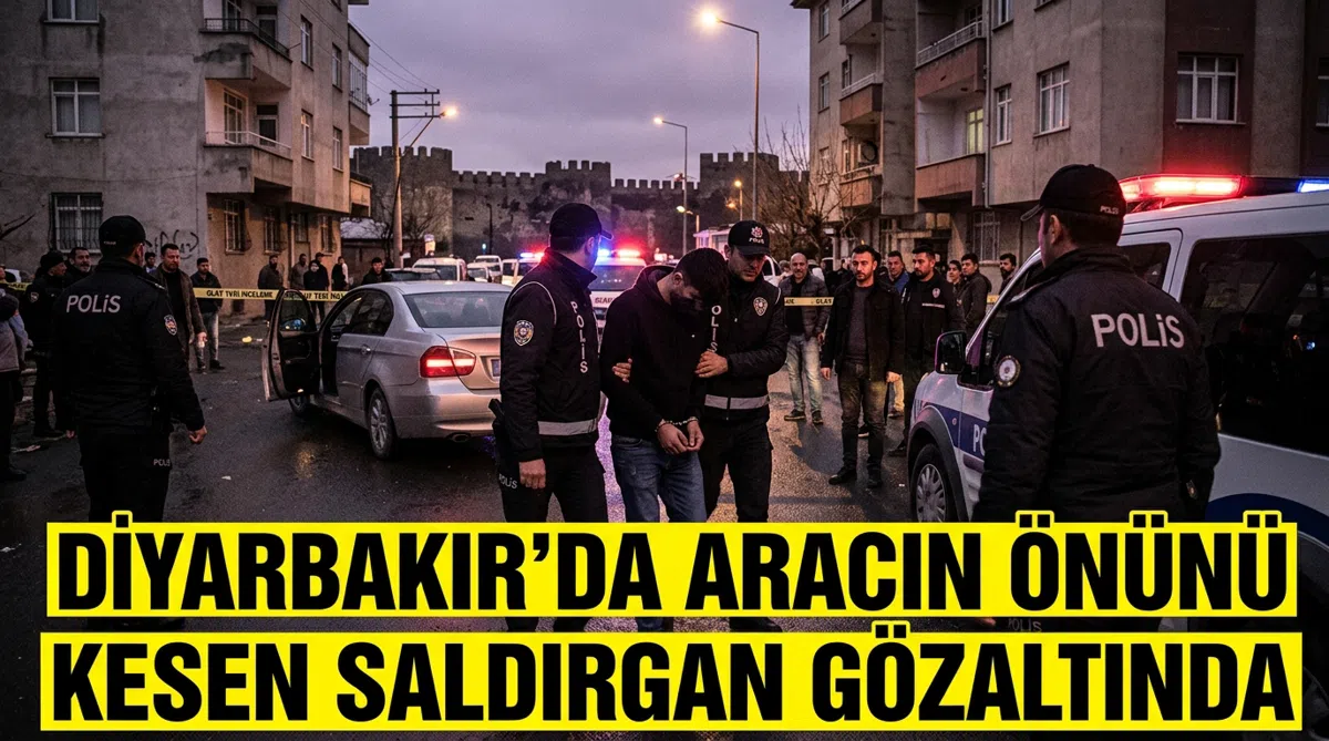 Diyarbakır'da aracın önünü kesen saldırgan gözaltında