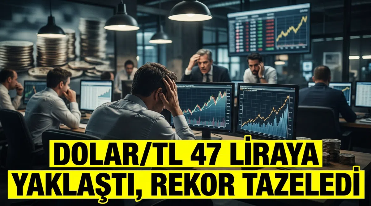 Dolar/TL 47 liraya yaklaştı, rekor tazeledi