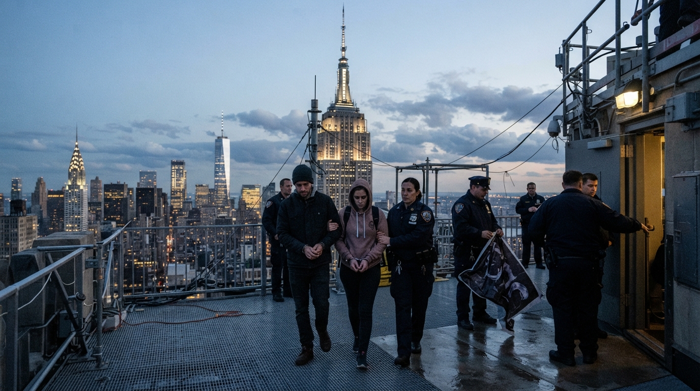 Empire State Binası'nda Protesto ve Nişanlanma Gösterisi: Gözaltı