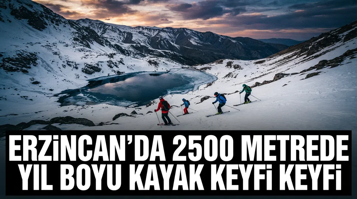 Erzincan'da 2500 Metrede Yıl Boyu Kayak Keyfi