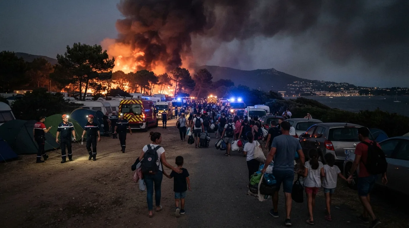 Fransa'da Kamp Alanı Yangını: 3 Binden Fazla Kişi Tahliye Edildi