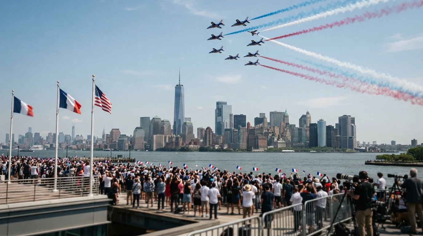 Fransız Patrouille de France, ABD Bağımsızlık Yıl Dönümünde New York'ta Uçtu