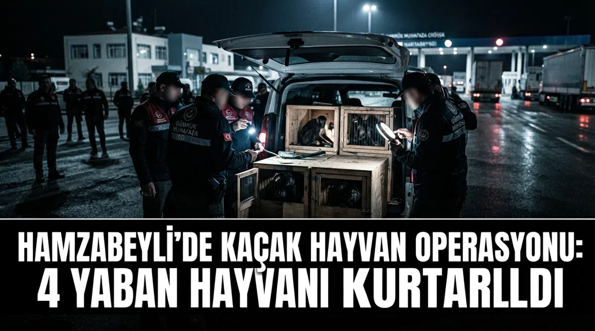 Hamzabeyli'de Kaçak Hayvan Operasyonu: 4 Yaban Hayvanı Kurtarıldı