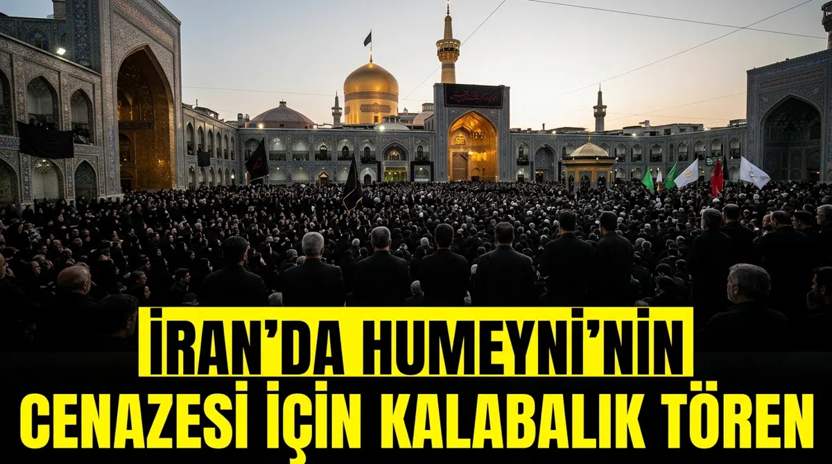 İran'da Humeyni'nin cenazesi için kalabalık tören