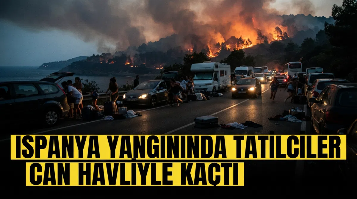 İspanya yangınında tatilciler can havliyle kaçtı