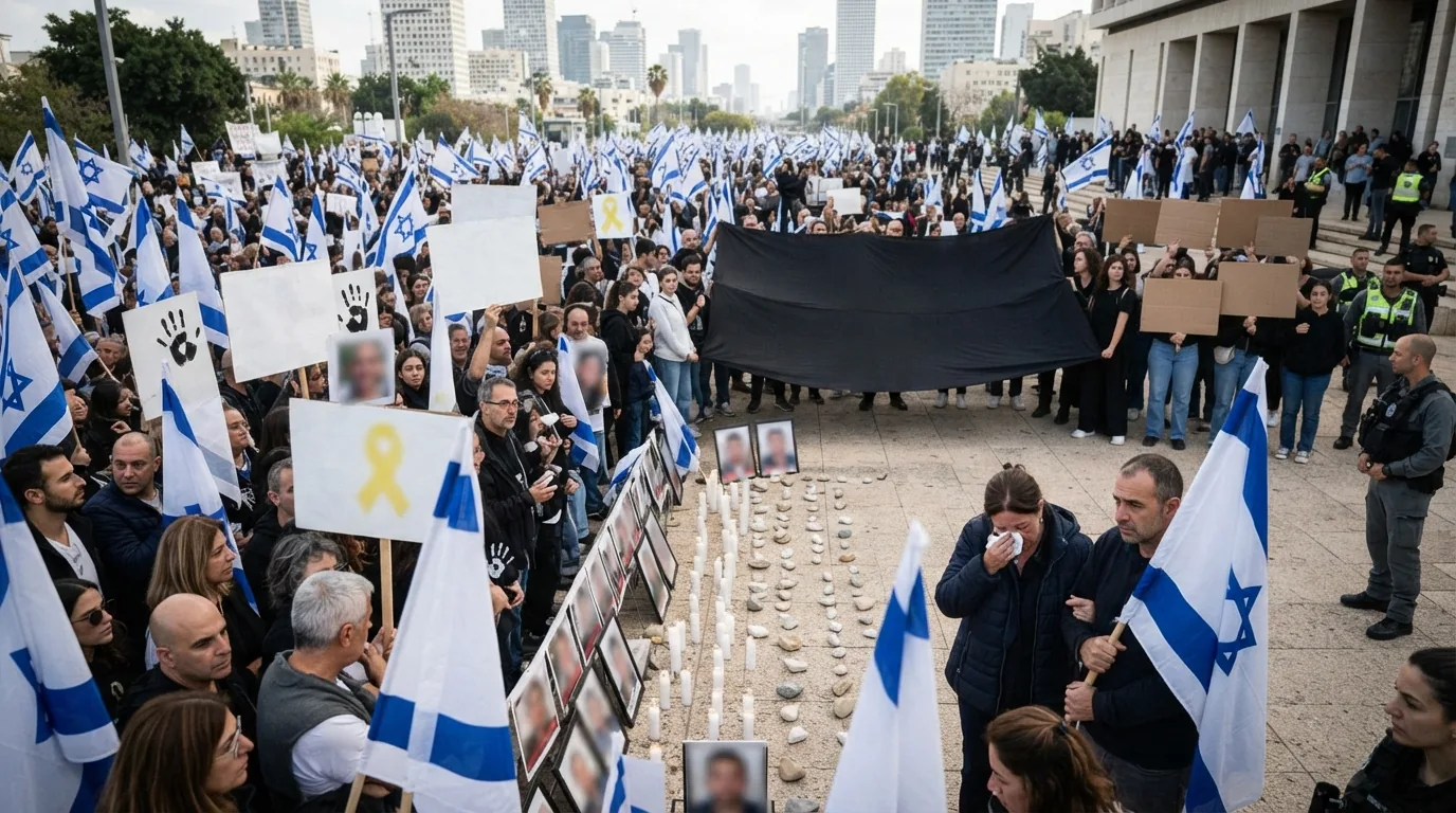 İsrailliler, 7 Ekim Saldırısının 1000. Gününde Anma ve Protesto Düzenledi