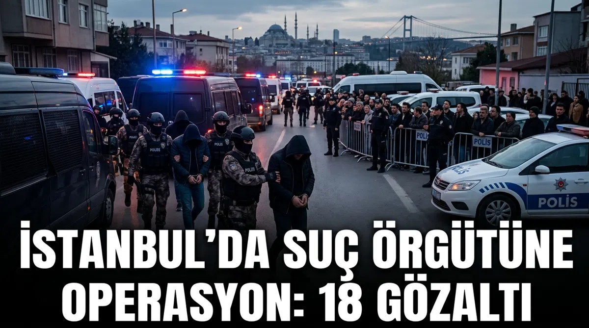 İstanbul'da suç örgütüne operasyon: 18 gözaltı