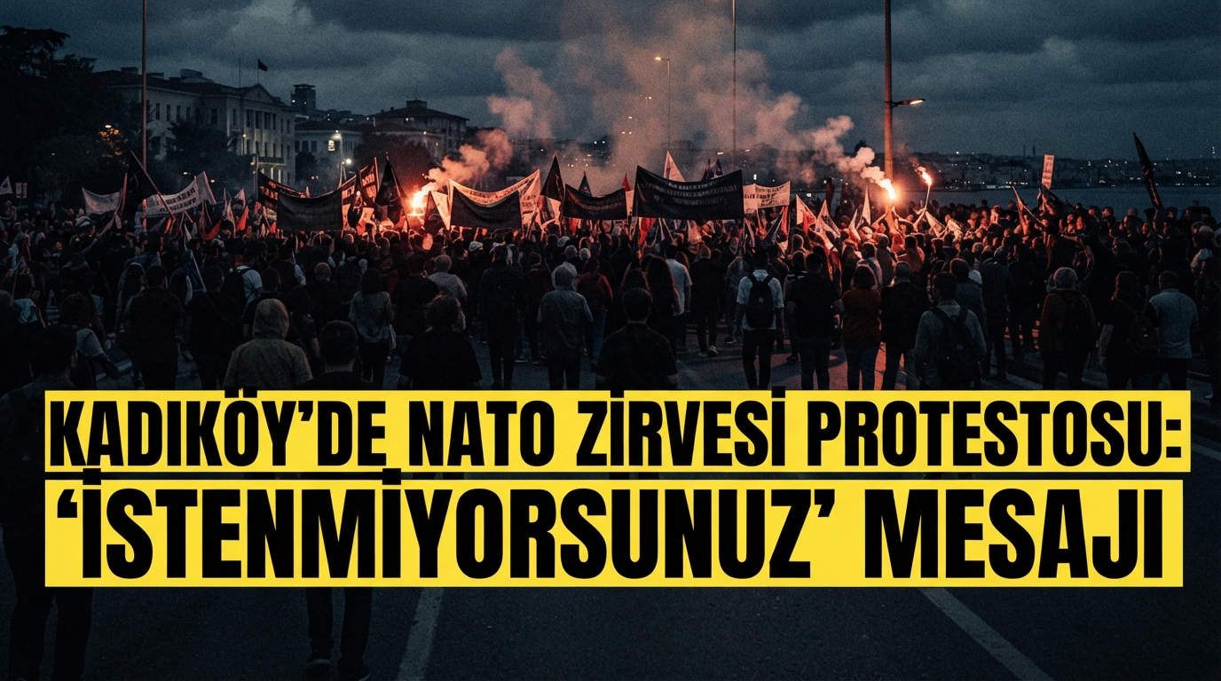 Kadıköy'de NATO Zirvesi Protestosu: 'İstenmiyorsunuz' Mesajı