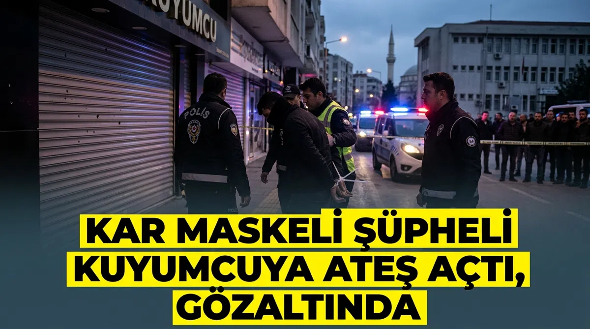 Kar maskeli şüpheli kuyumcuya ateş açtı, gözaltında