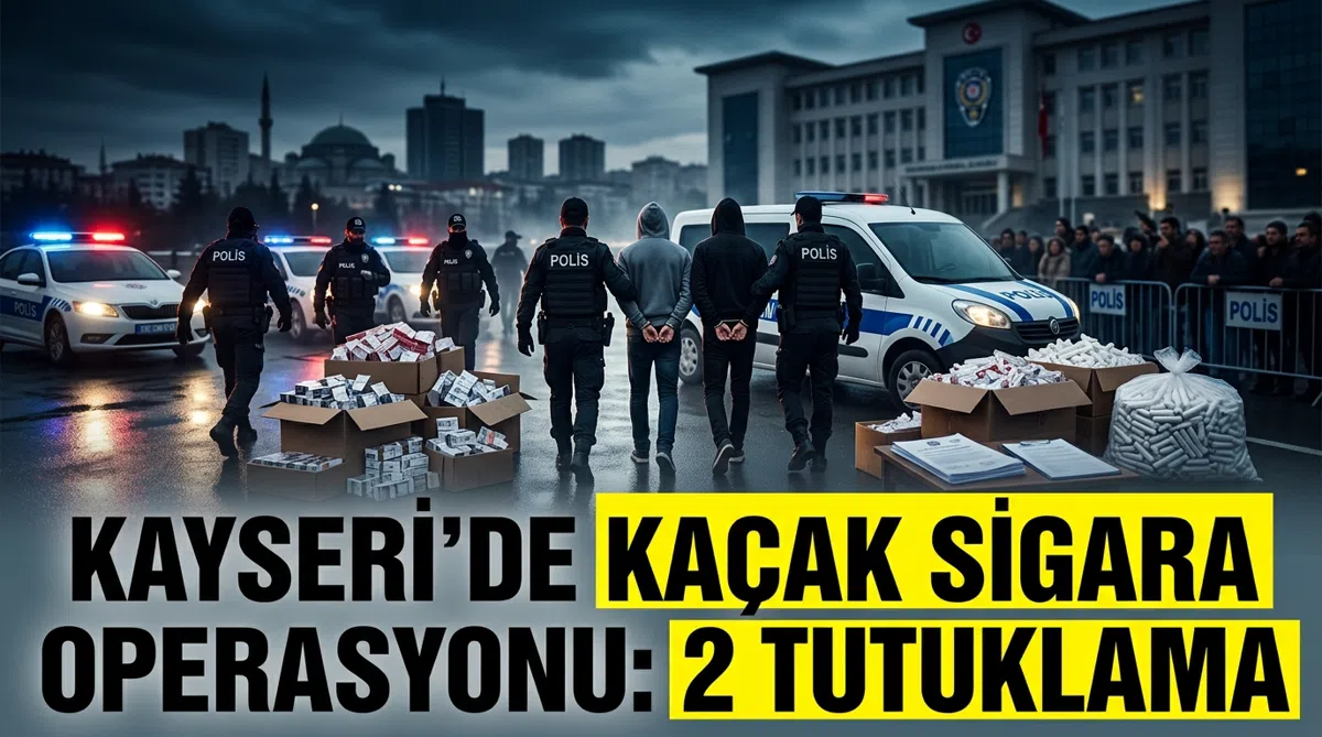 Kayseri'de kaçak sigara operasyonu: 2 tutuklama