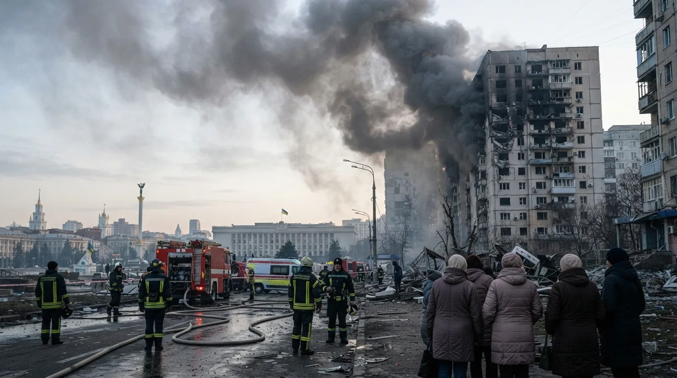 Kiev'de Rus Saldırılarının Ardından Dumanlar Yükseldi: En Az Sekiz Ölü