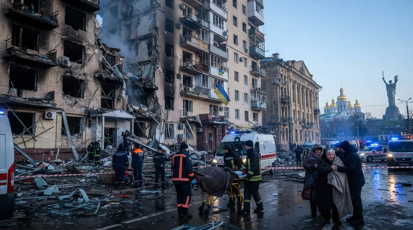 Kiev'e Gece Saldırısı: Rusya'nın Füze Yağmurunda En Az 17 Sivil Hayatını Kaybetti