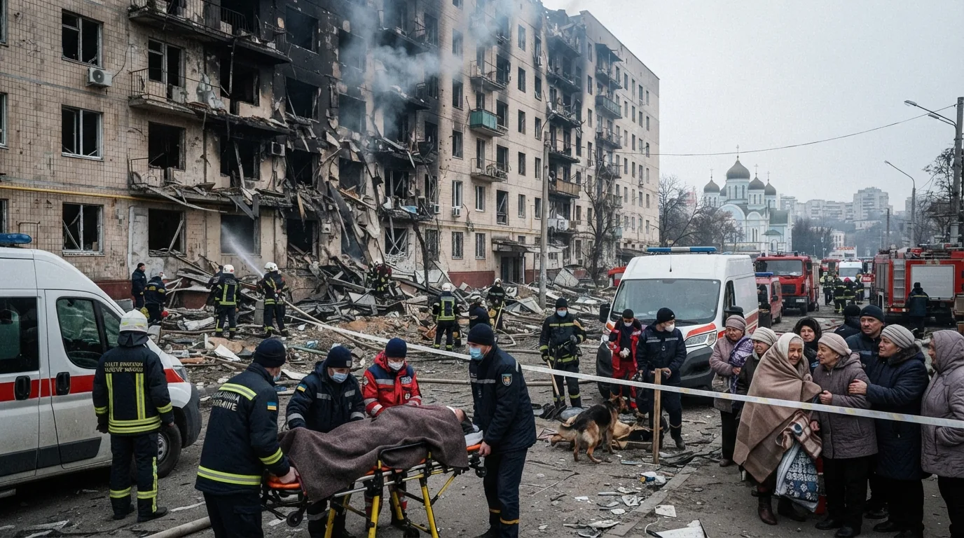 Kiev'e Yönelik En Büyük Rus Saldırısında En Az 25 Kişi Hayatını Kaybetti