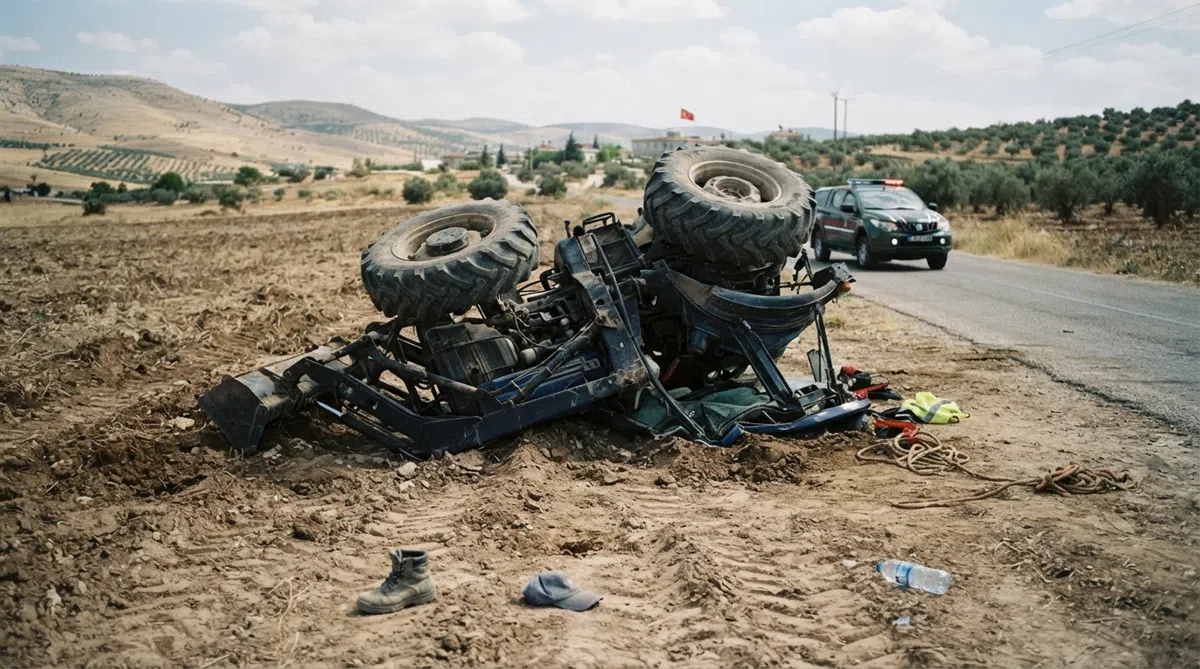 Kilis'te traktör devrildi: 1 ölü