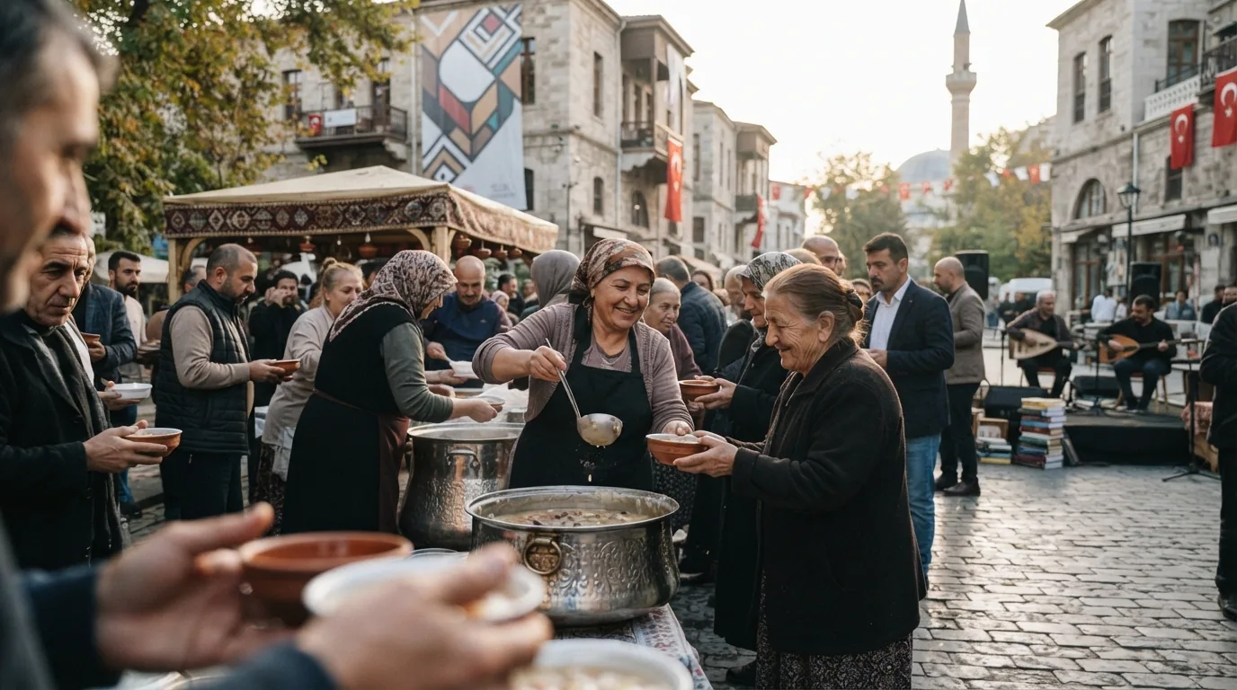 Konak Belediyesi'nden Geleneksel Aşure İkramı: Başkan Mutlu Konaklılarla Buluştu