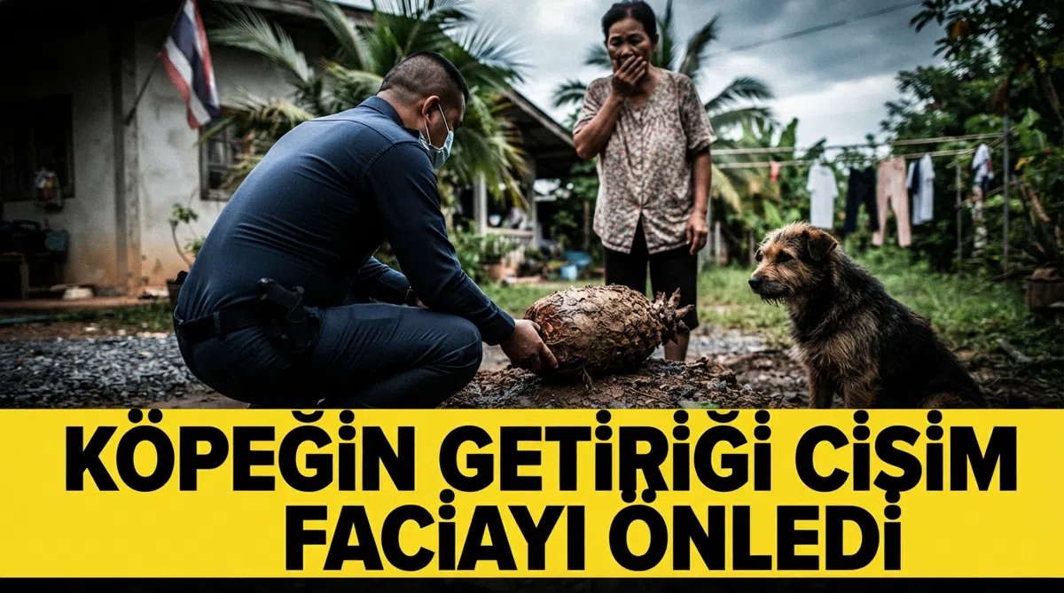 Köpeğin getirdiği cisim faciayı önledi