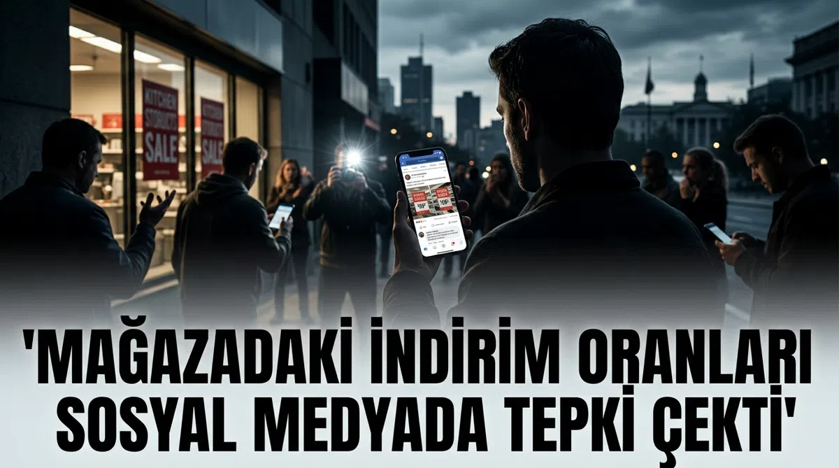 Mağazadaki indirim oranları sosyal medyada tepki çekti