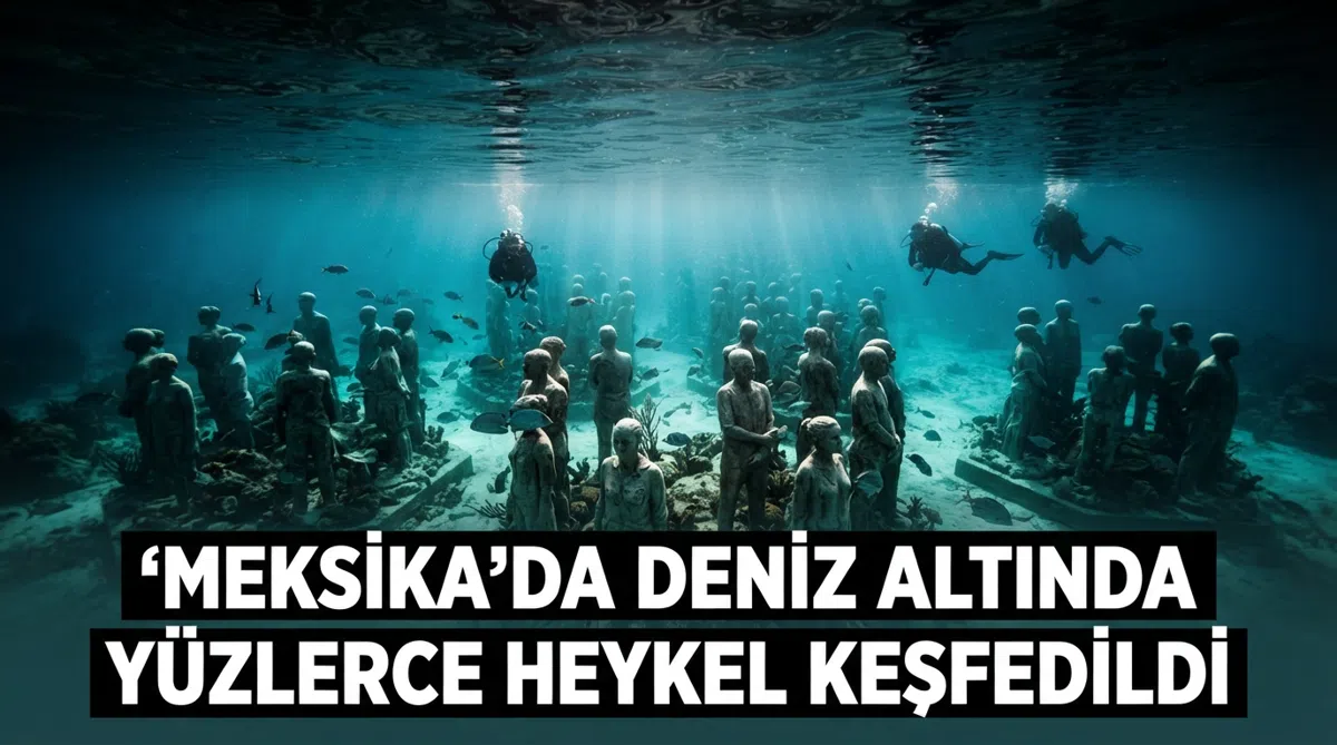Meksika’da deniz altında yüzlerce heykel keşfedildi