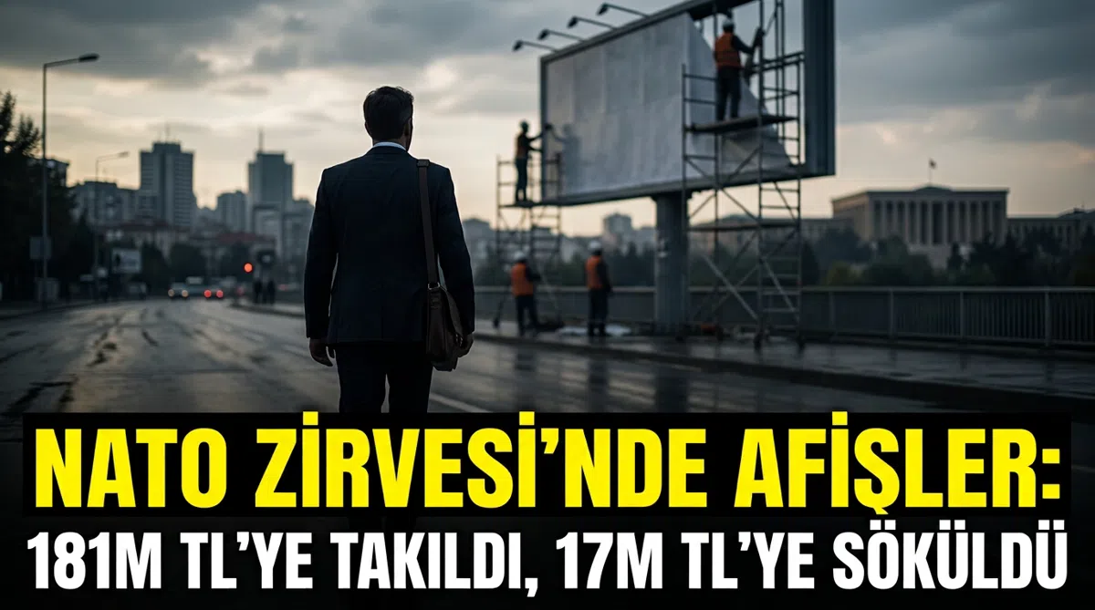 NATO Zirvesi’nde afişler: 181M TL’ye takıldı, 17M TL’ye söküldü