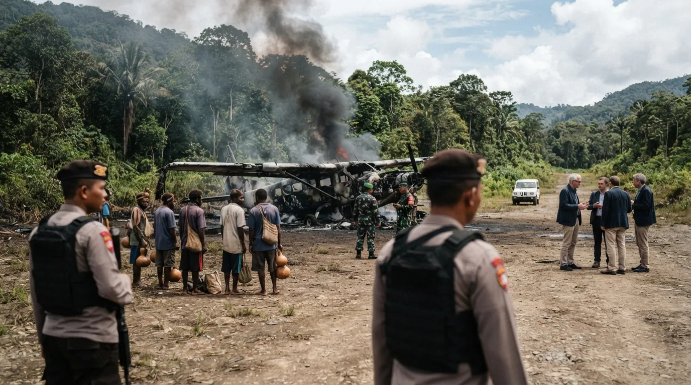Papua'da Ayrılıkçılar Amerikalı Pilotu Öldürdü, Uçağı Ateşe Verdi
