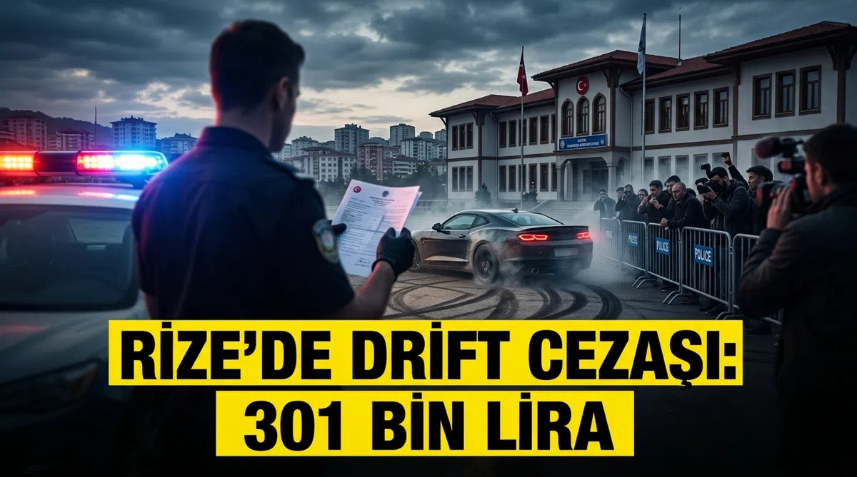 Rize'de drift cezası: 301 bin lira