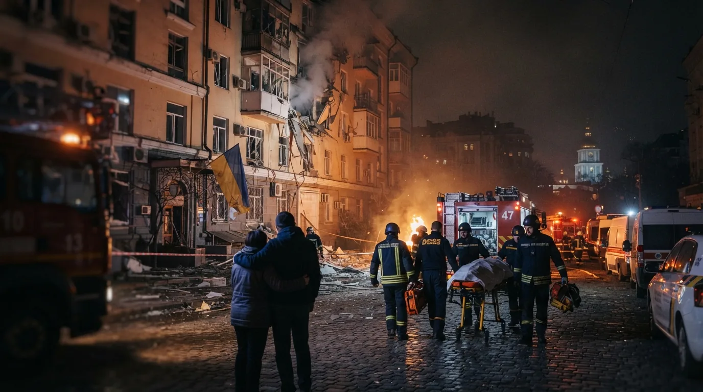 Rusya'dan Kiev'e Gece Saldırısı: En Az 18 Kişi Hayatını Kaybetti