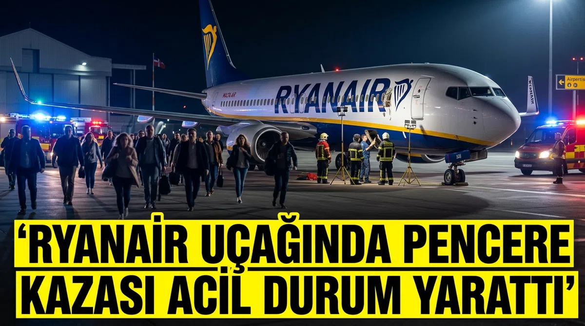 Ryanair uçağında pencere kazası: Yolcu neredeyse dışarı çekildi