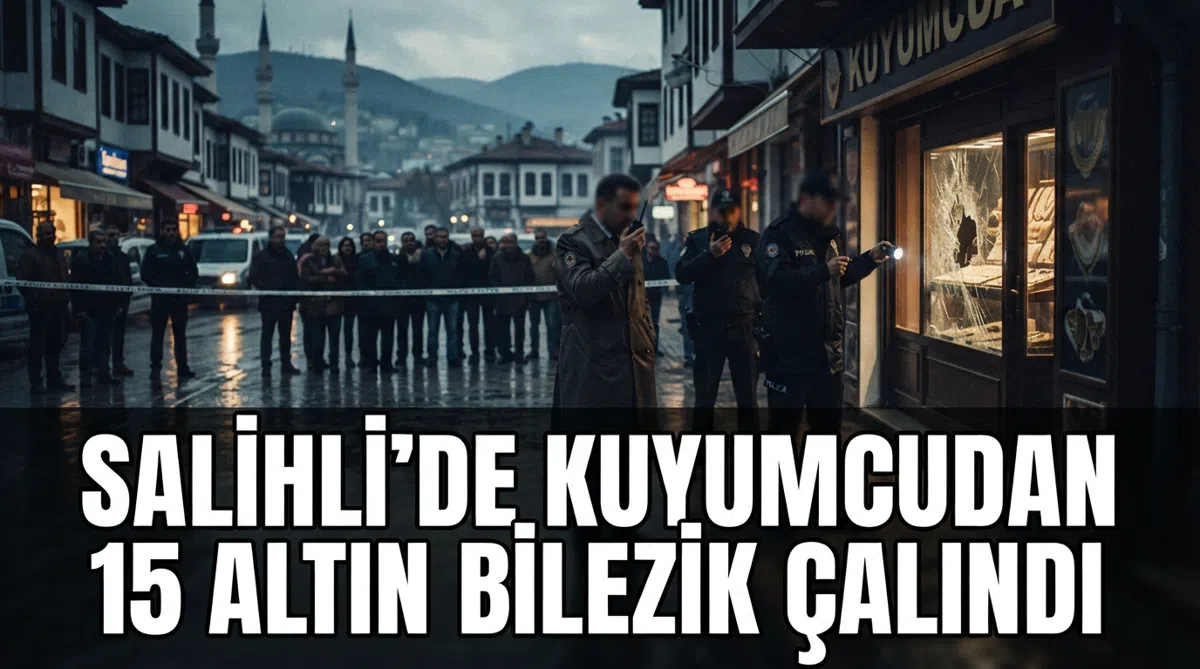 Salihli'de kuyumcudan 15 altın bilezik çalındı
