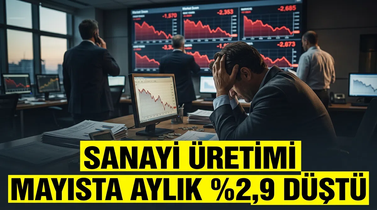 Sanayi üretimi mayısta aylık %2,9 düştü