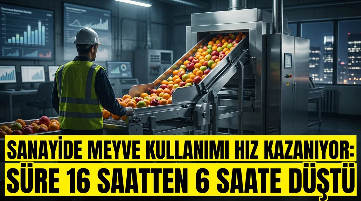 Sanayide meyve kullanımı hız kazanıyor: Süre 16 saatten 6 saate düştü