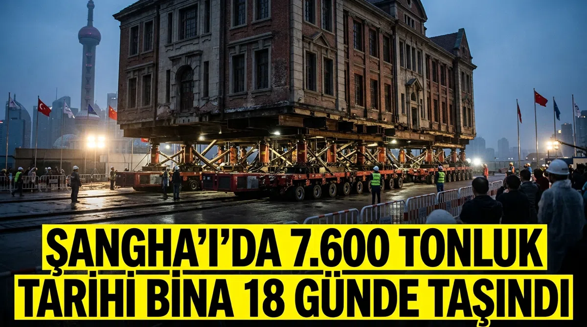 Şanghay'da 7.600 Tonluk Tarihi Bina 18 Günde Taşındı