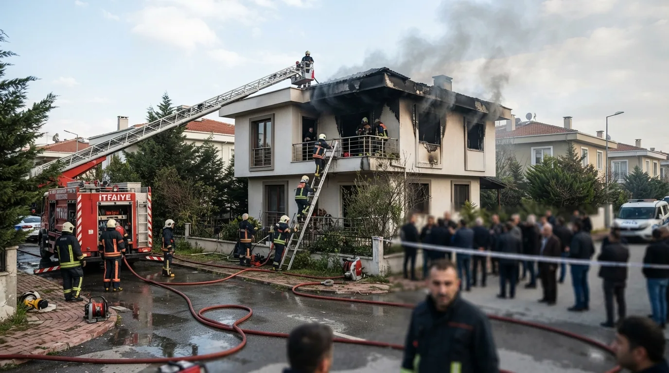 Silivri'de İki Katlı Villada Çıkan Yangın Hızla Kontrol Altına Alındı