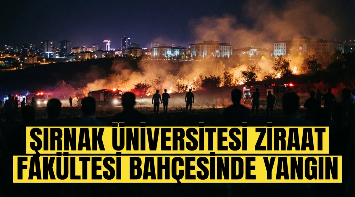 Şırnak Üniversitesi Ziraat Fakültesi bahçesinde yangın